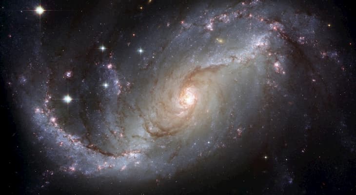 NASA's Hubble space telescope image of NGC 1672 which is a barred spiral galaxy located in the constellation Dorado